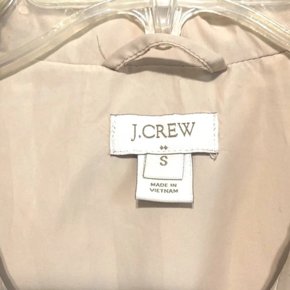J. Crew Beige Sleeveless Full Zipper Down Filled Quilted Puffer Vest Size Small - Picture 5 of 11